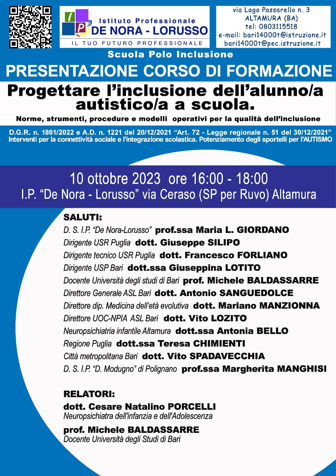 Autismo incontro 10 ottobre
